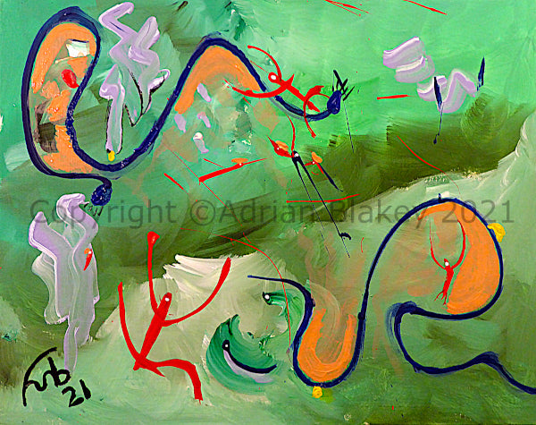 Intimacy, an abstract painting by Adrian Blakey