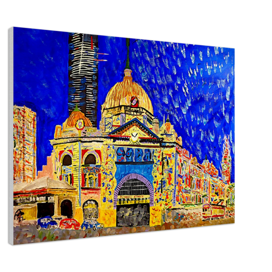 Flinders Street Station and the Eureka Tower Melbourne - Canvas Prints
