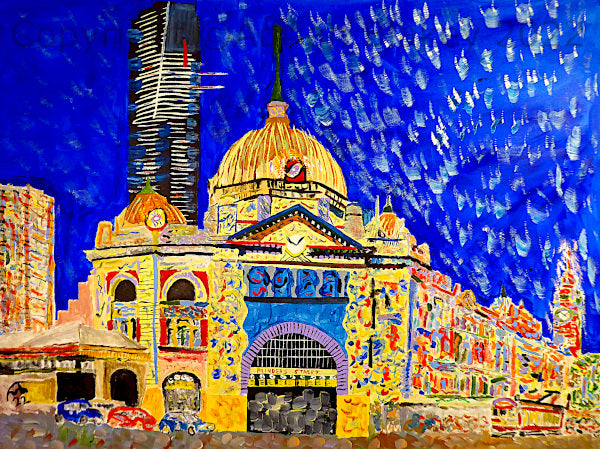 Flinders Street Station and the Eureka Tower by Ade Blakey