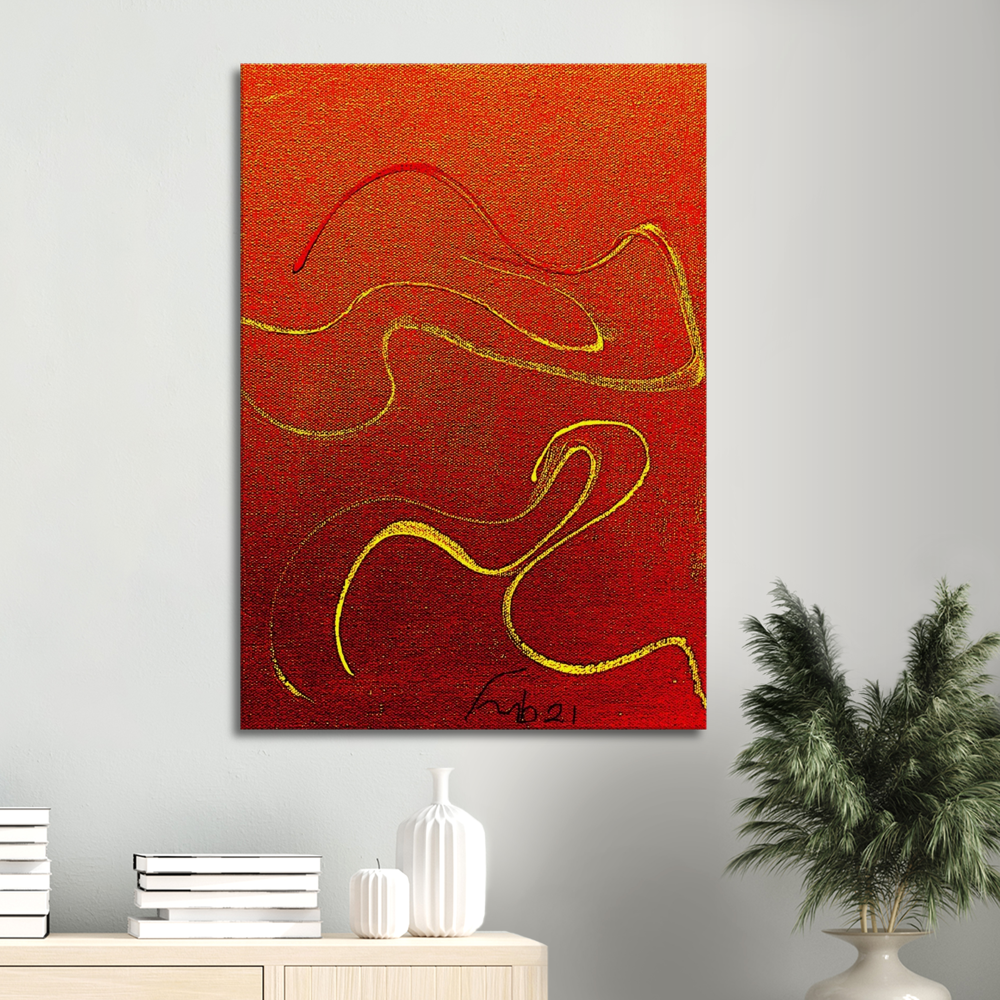 Couple on Red - Canvas  Prints